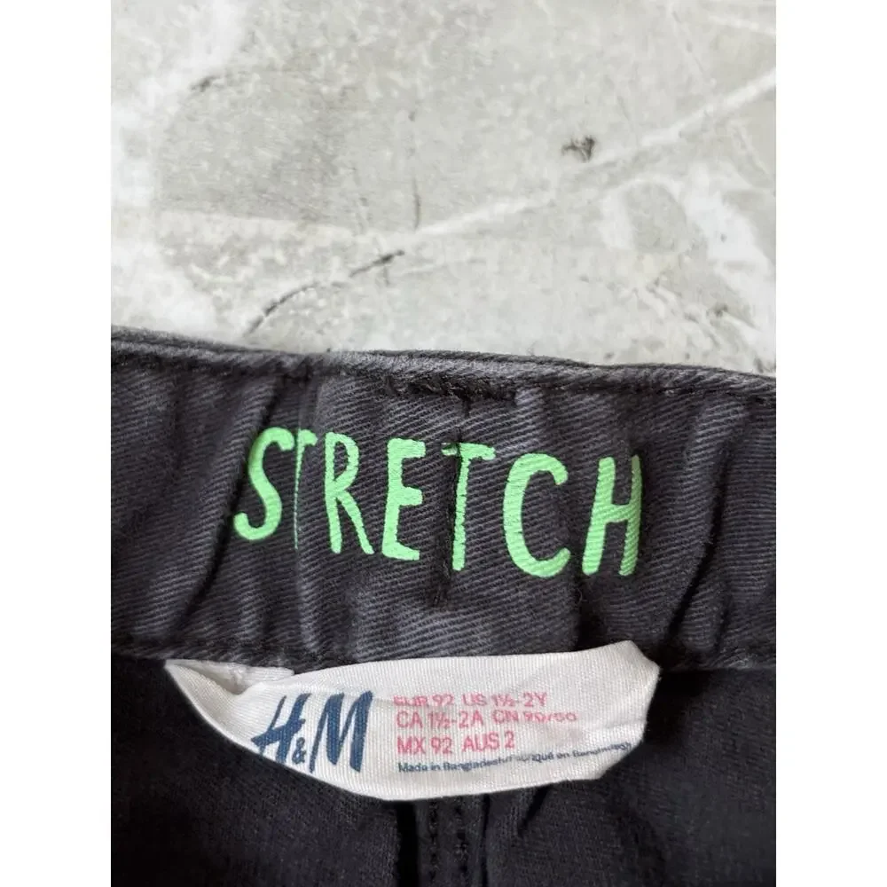 H&M Toddler Skinny Fit Black Jeans Size 1.5-2T‎ Unisex Stretch